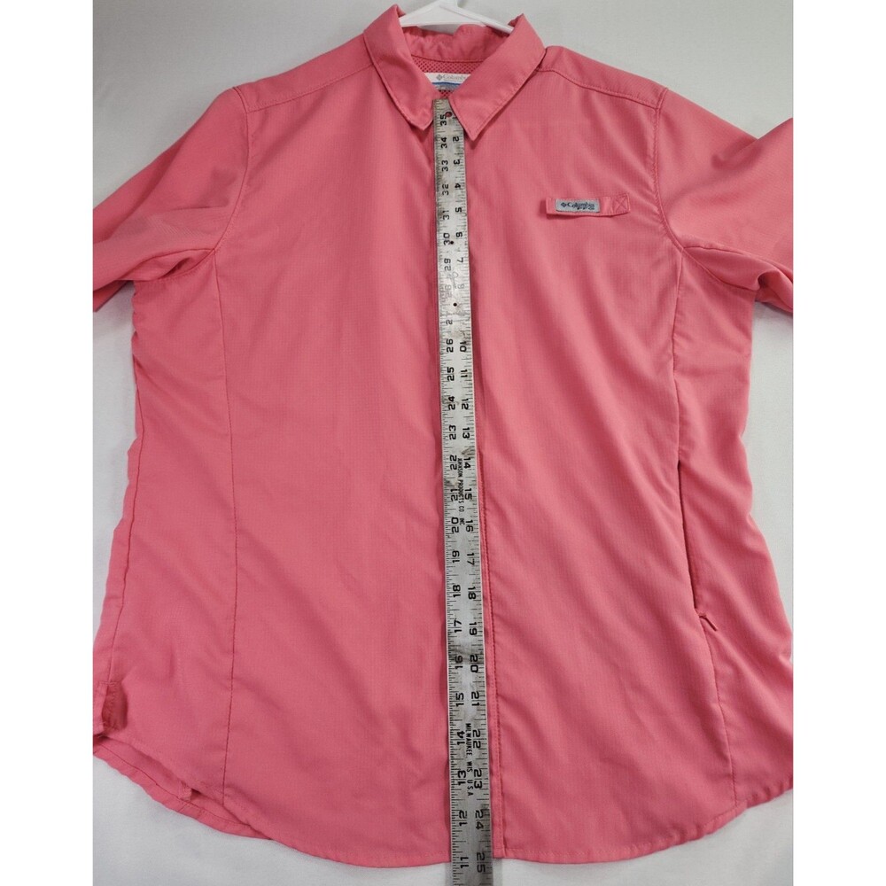 Columbia PFG Womens Large Coral Pink Short Sleeve Shirt Omni-Shade Vented - Picture 7 of 12